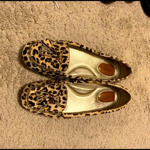 Leopard print sperry loafers